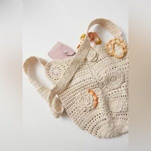 Urban Outfitters Aria Floral Woven Crochet Shoulder Bag NEW